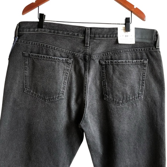 Citizens of Humanity Neve Relaxed Straight Black Jeans Sz 33 Obsidian NWT NEW - Picture 8 of 14